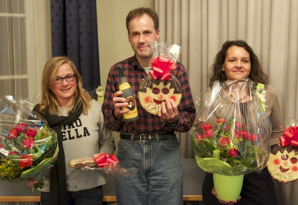 Grosse Hilfe: Franziska Baumann, Michael Reuteler, Judith Wäfler (v.l.n.r)